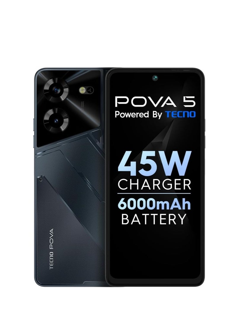 TECNO Pova 5 Dual SIM Mecha Black 8GB RAM 128GB 4G  - Image 1