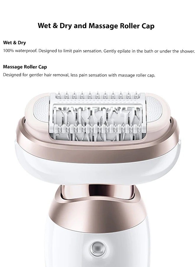 BRAUN Silk-epil 9 Flex SkinSpa 9-681 3D Epilator Wet & Dry includes Shaver Head, FaceSpa epilator(Face) and Mini hair(FS) remover, Pouch. +12 Extra - Image 2