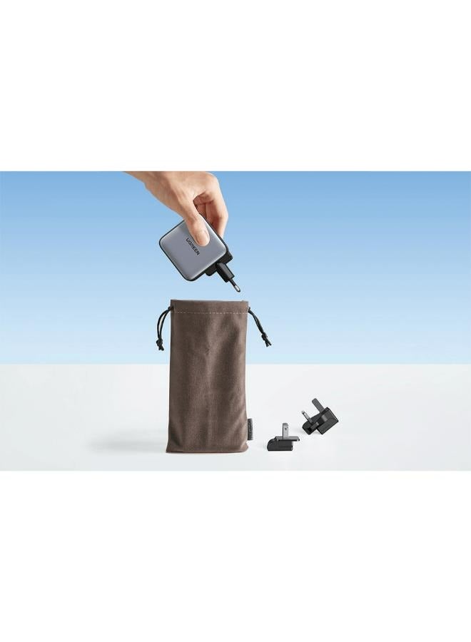 Ugreen UGREEN Fast Charger GaN 1USB-A&2USB-C 65W Grey  - Image 4