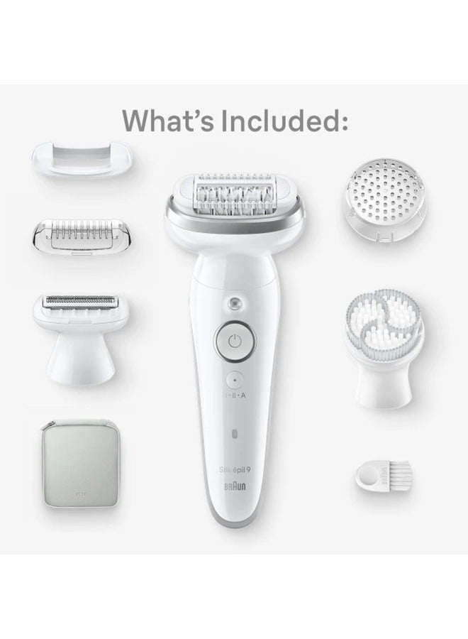 BRAUN Silk-epil 9 SkinSpa 9-061 Epilator Wet & Dry, Deep body exfoliation brush, lasting smooth skin, Pouch. + 5 Ectra - Image 2