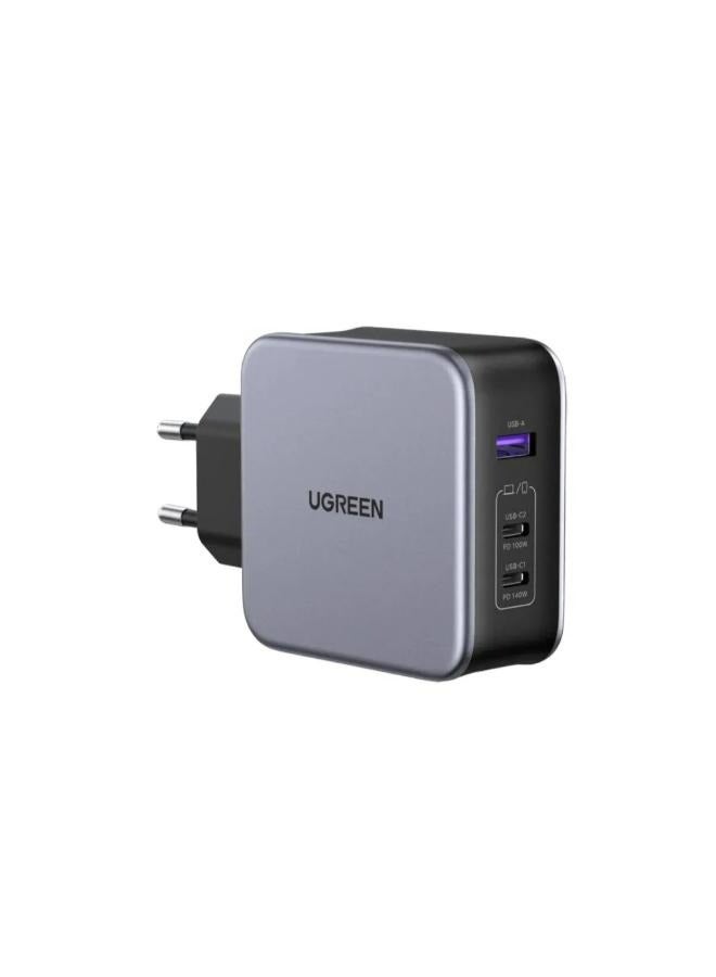 Ugreen - USB-A+2*USB-C 140W GaN Tech Fast Charger with C to C Cable 1.5M Black - Image 1