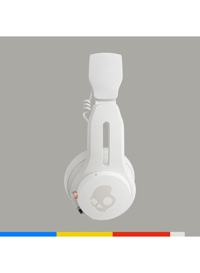 سكل كاندي - Icon ANC On-Ear Active Noise Cancelling Wireless Bluetooth Headphones, 60 Hr Battery, Microphone, Works with iPhone Android White Bone/Orange Glow - Image 1