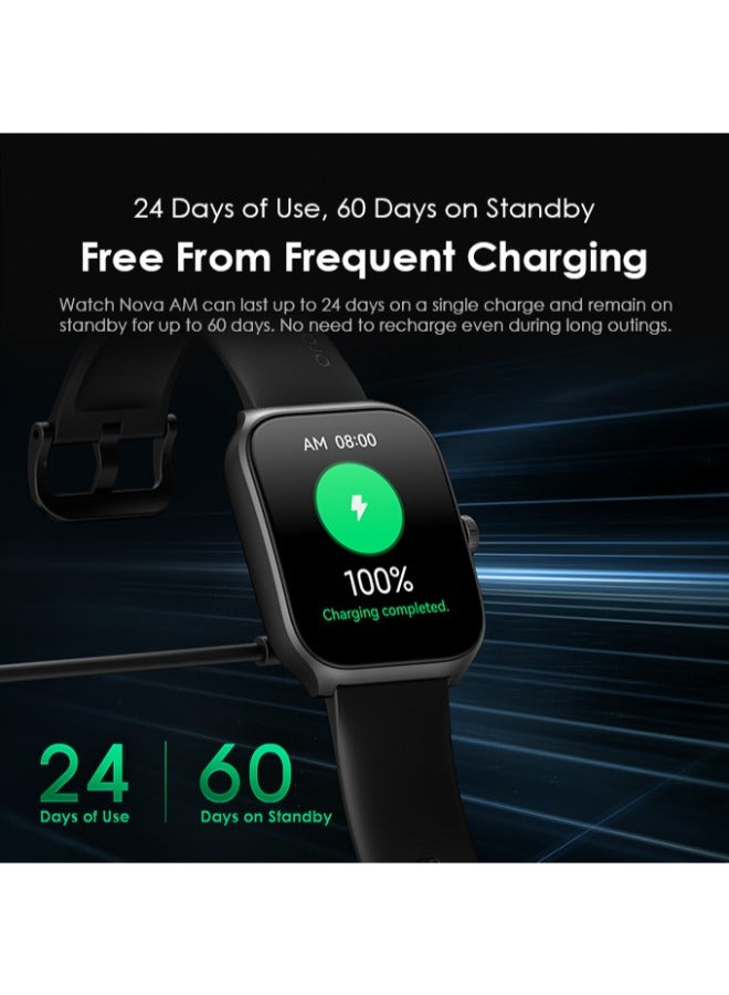 Oraimo - 340 mAh Watch Nova AM 2.01" AMOLED Screen Curved Cover Smart Watch Black - Image 1