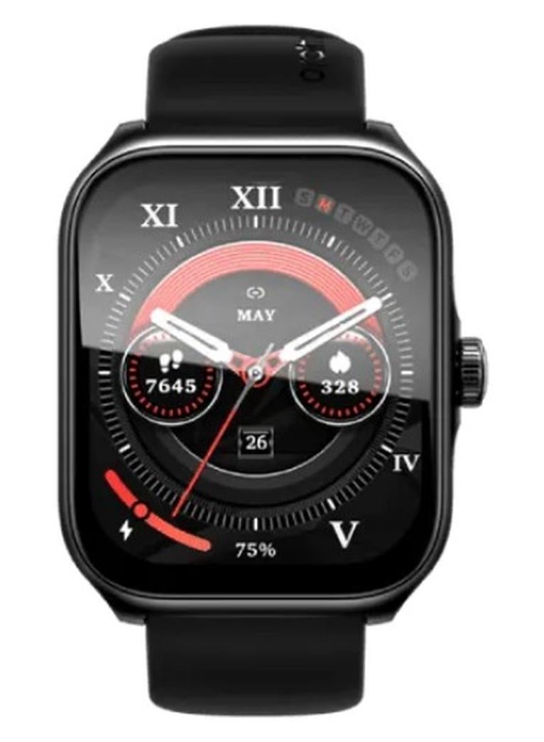 Oraimo 340 mAh Watch Nova AM 2.01" AMOLED Screen Curved Cover Smart Watch Black/ Light Chrome - Image 1