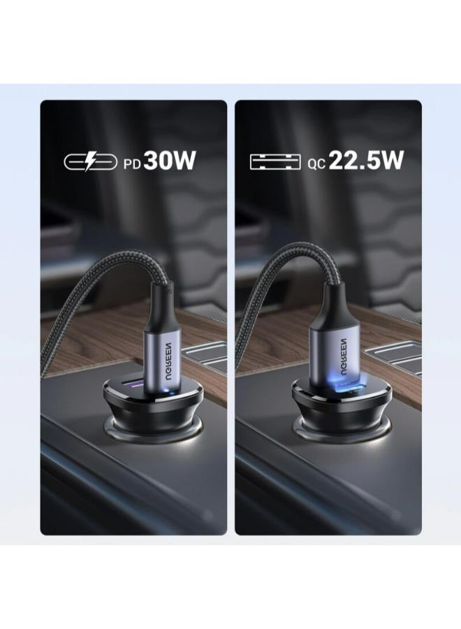 Ugreen UGREEN 2-Port Fast Car Charger 30W Black  - Image 5