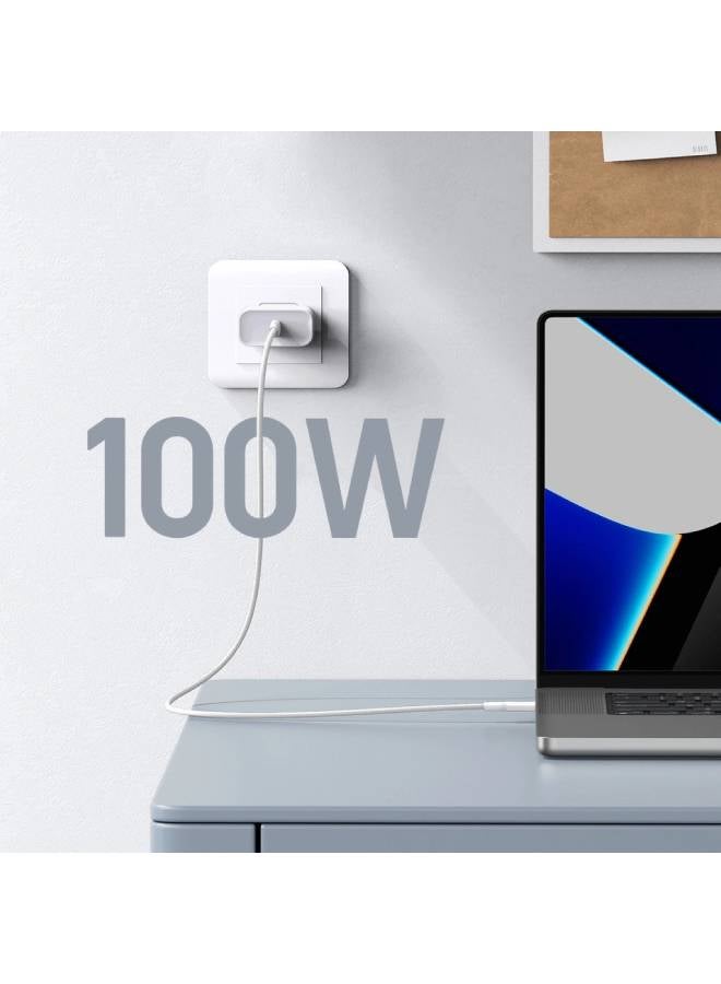 Ugreen - UGREEN USB-C to USB-C 100W Braided Silicon 1M White - Image 1