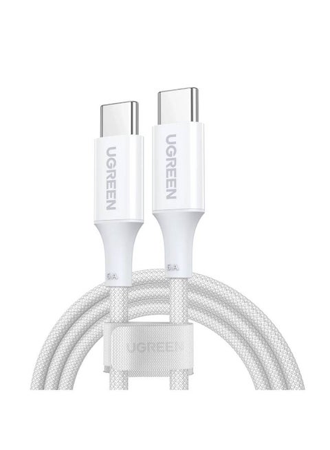 UGREEN USB-C to USB-C 100W Braided Silicon 1M White