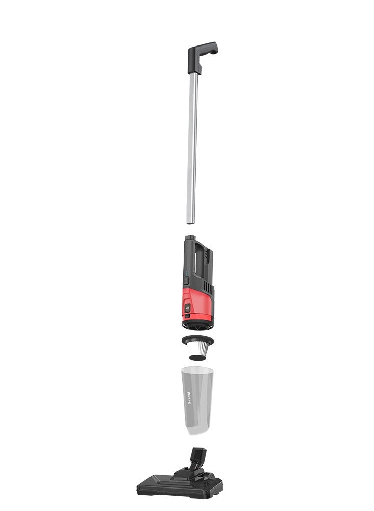 ساتشي 2-in-1 Rechargeable Cordless Stick Vacuum Cleaner: Powerful Cleaning with HEPA Filter & Rotating Brush 100 W NL-VC-1110RCH-BK Black  - Image 3