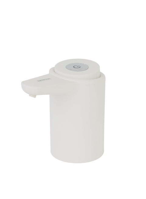 Rechargeable Water Pump- Simple Installation, for Gallon, Bottles/ Dispenser, can be Used at Home and Office/ Portable and Light-Weight with Easy One Button Mechanism and USB Charging KNWP5474 White