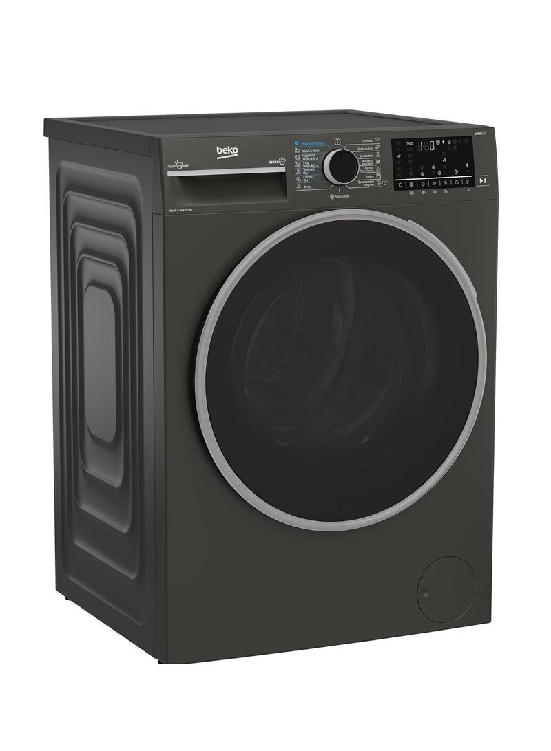 بيكو Front Load Washing Machine 8kg with 5kg Dryer,1400 RPM, Pro Smart Inverter Motor, Steam Cure, Bluetooth BWD08520MCI  - Image 1