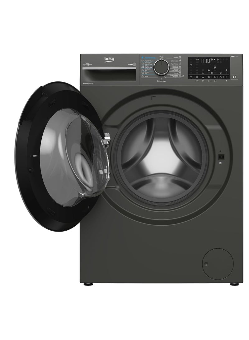 بيكو Front Load Washing Machine 8kg with 5kg Dryer,1400 RPM, Pro Smart Inverter Motor, Steam Cure, Bluetooth BWD08520MCI  - Image 3