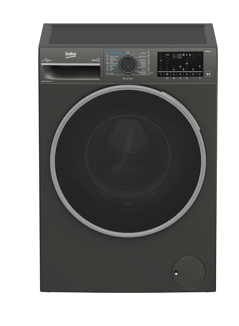 بيكو Front Load Washing Machine 8kg with 5kg Dryer,1400 RPM, Pro Smart Inverter Motor, Steam Cure, Bluetooth BWD08520MCI  - Image 4