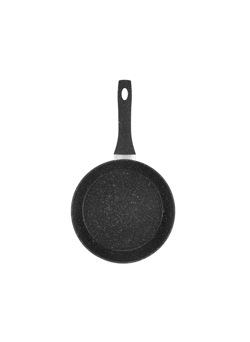 رويال فورد 28 cm Smart Granite Series Frypan- RF11872/ Strong Forged Aluminum Body with Non-Stick Coating and Heat Resistant Soft Touch Handle/ Induction Bottom, Compatible with Hot Plate, Halogen, Ceramic and Gas Stovetops/ Perfect for Frying, Sauting, Tempering, Black 28cmcm  - Image 2
