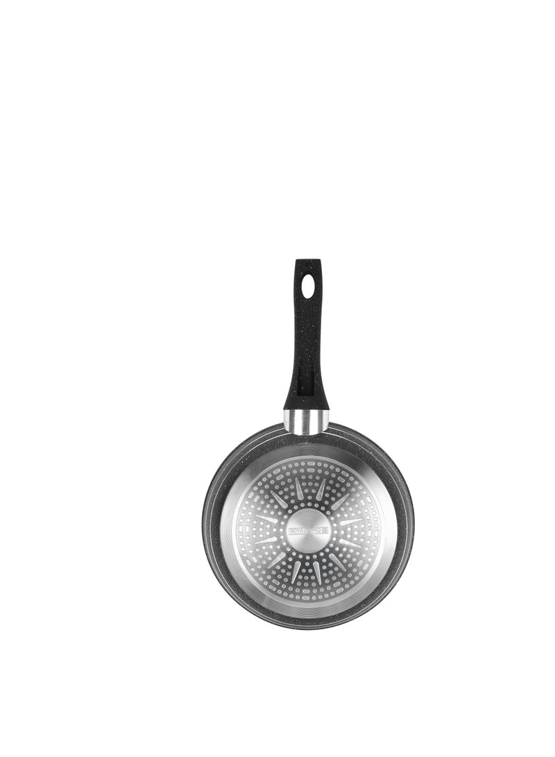 رويال فورد 28 cm Smart Granite Series Frypan- RF11872/ Strong Forged Aluminum Body with Non-Stick Coating and Heat Resistant Soft Touch Handle/ Induction Bottom, Compatible with Hot Plate, Halogen, Ceramic and Gas Stovetops/ Perfect for Frying, Sauting, Tempering, Black 28cmcm  - Image 3