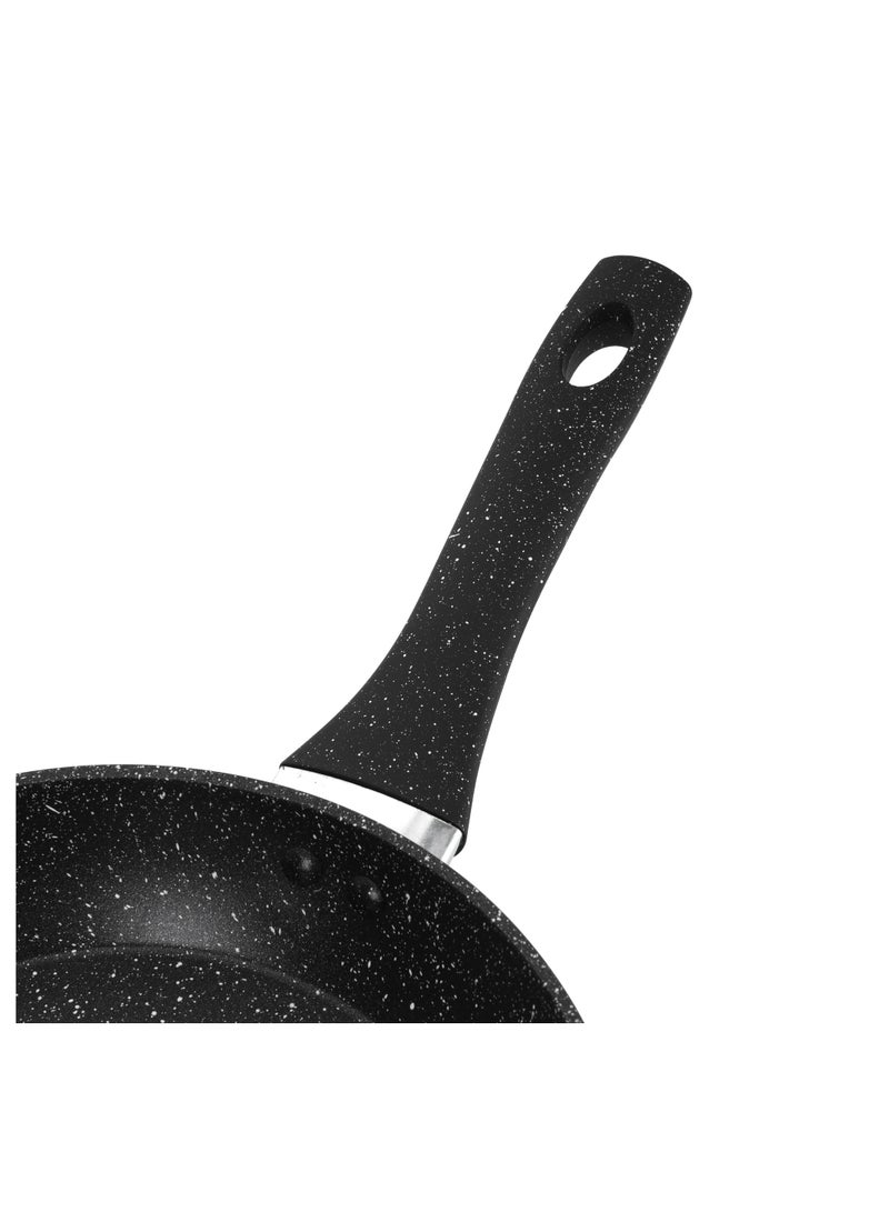 رويال فورد 28 cm Smart Granite Series Frypan- RF11872/ Strong Forged Aluminum Body with Non-Stick Coating and Heat Resistant Soft Touch Handle/ Induction Bottom, Compatible with Hot Plate, Halogen, Ceramic and Gas Stovetops/ Perfect for Frying, Sauting, Tempering, Black 28cmcm  - Image 5