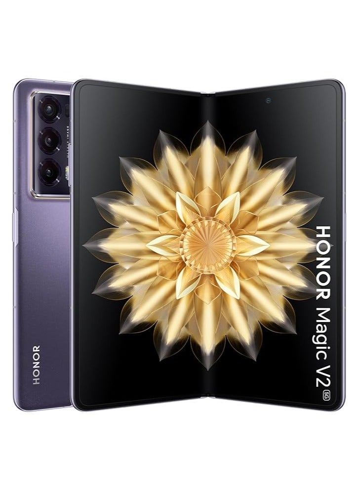 هونور Magic V2 Fold Dual SIM 16GB RAM 512GB ROM Purple 5G - International Version  - Image 1