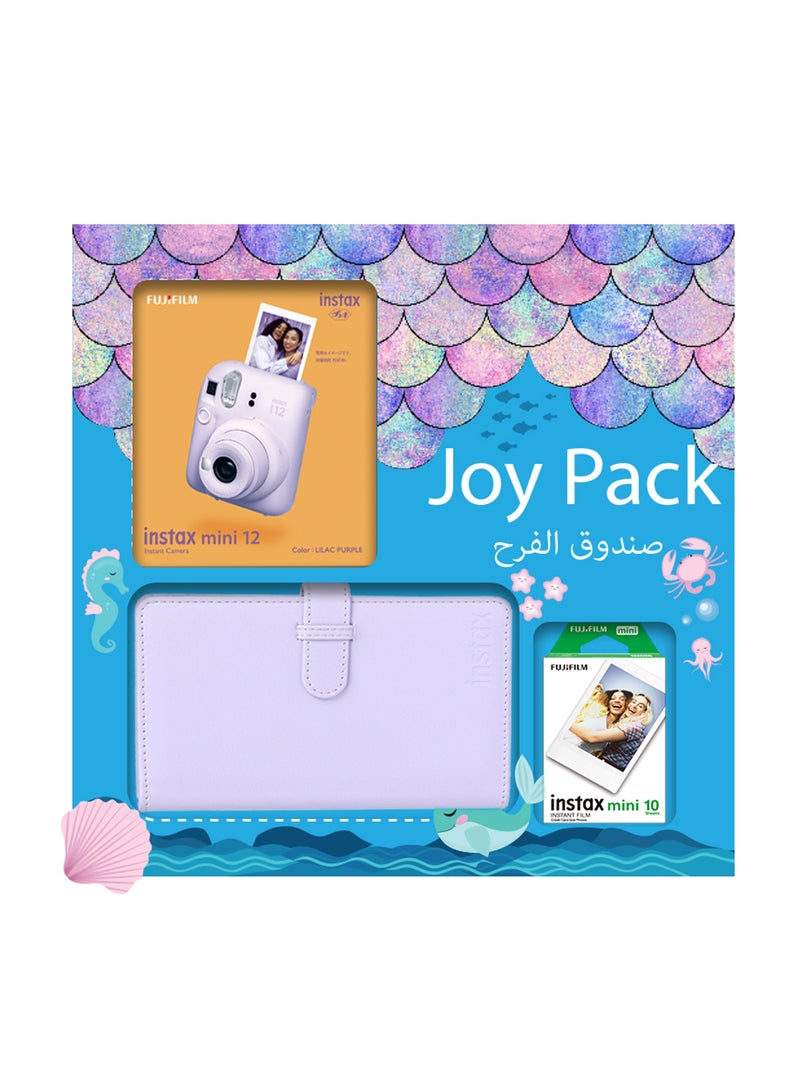 FUJIFILM Instax Camera Mini 12 joy Pack (Lilac Purple)  - Image 1