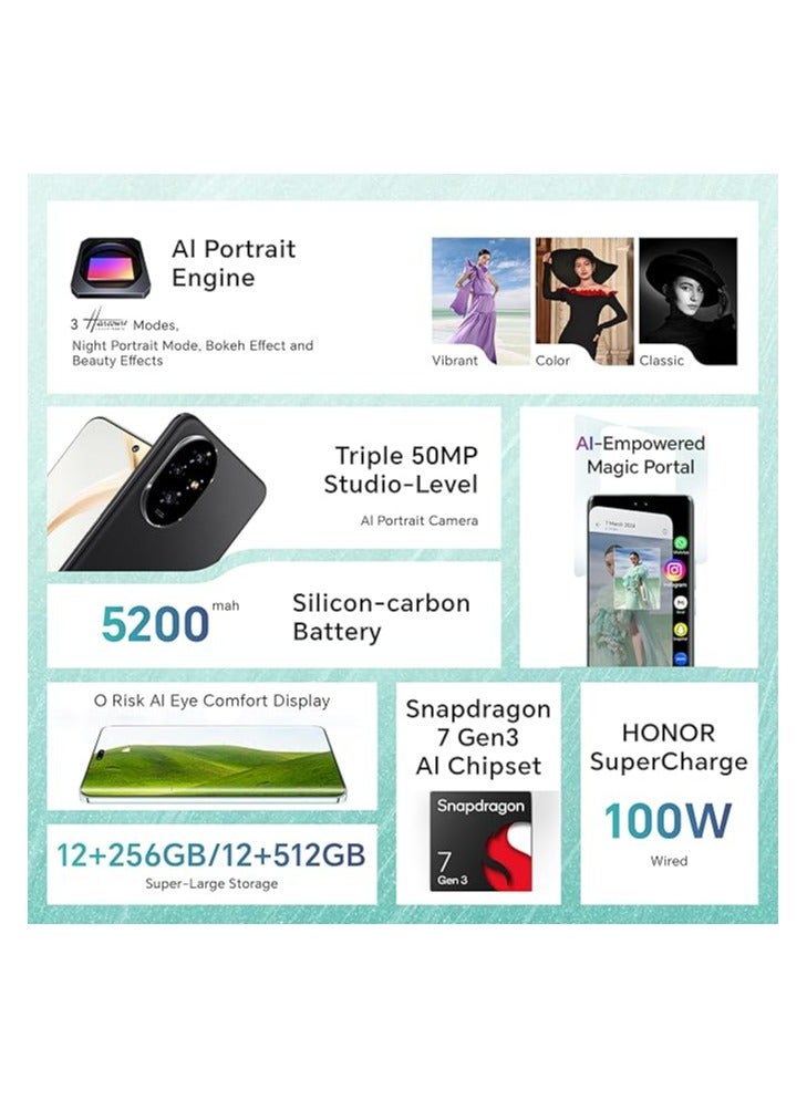 هونور 200 5G Dual SIM 12GB RAM 512GB ROM Emerald Green - International Version  - Image 5