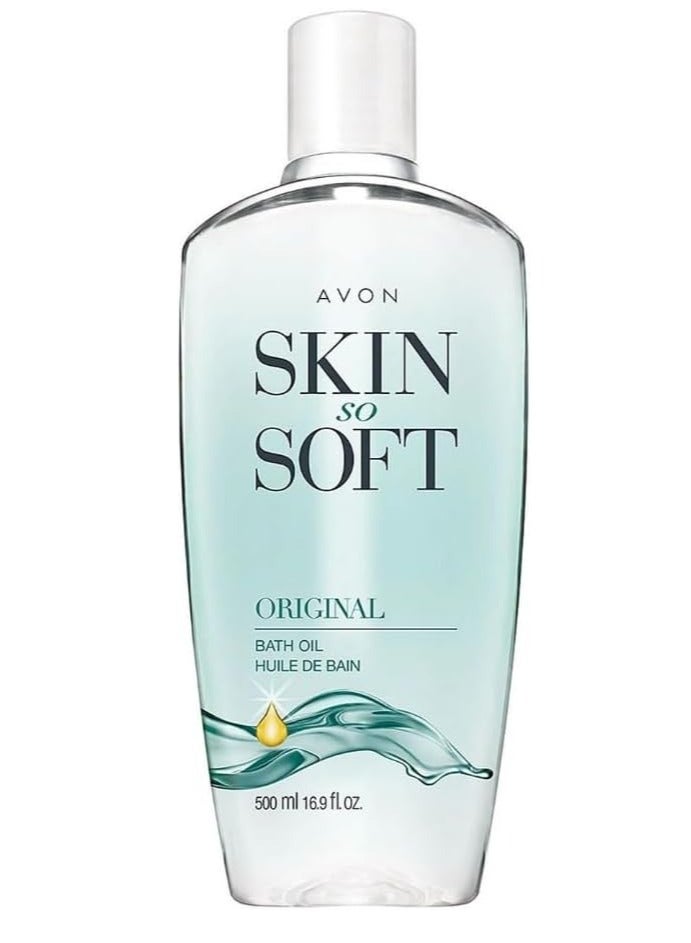 AVON Skin So Soft Original Bath Oil, 16.9 oz - Jojoba Infused - Luxury Bath Oil - Smoothes Dry Skin Without Irritation - Fresh Scent 500 mlml 