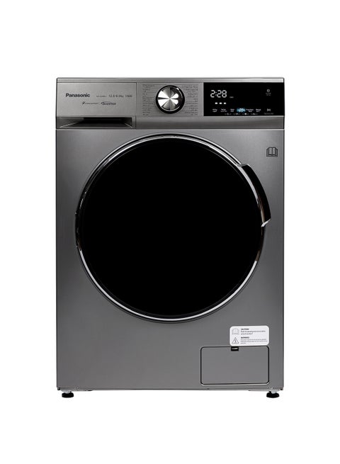 12kg Washer Dryer Combo, 10 year Inverter Motor Warranty, 5 Star Water Efficiency And 4 star Energy Efficiency, Abaya Wash By Gentle Hand Wash/Active Foam By Active Speed/Pause - NA-S24ML1LAE Silver