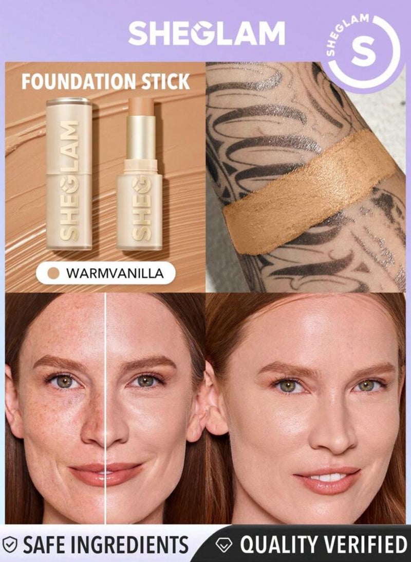 SHEGLAM Skin Magnet High Coverage Foundation Stick- Warm Vanilla - Image 1