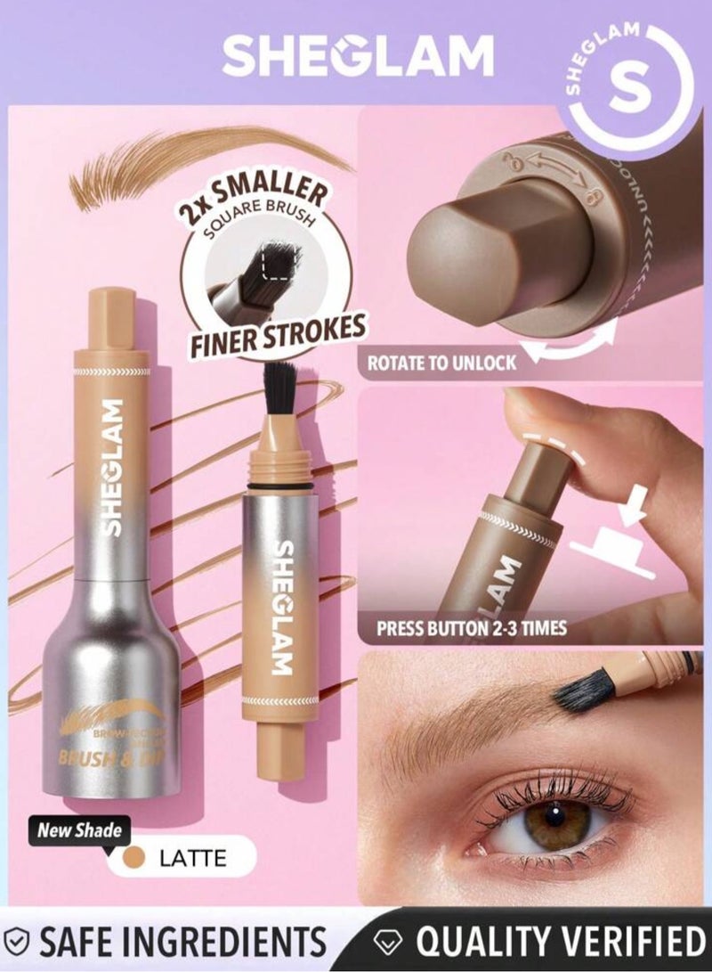 SHEGLAM Brow-Fection Angled Brush & Dip- Latte  - Image 1
