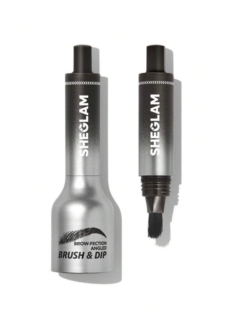 SHEGLAM Brow-Fection Angled Brush & Dip- Charcoal  - Image 4