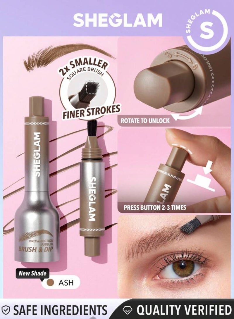 SHEGLAM Brow-Fection Angled Brush & Dip Ash  - Image 1