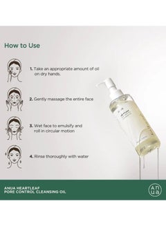 Anua Heartleaf Pore Control Cleansing Oil And Quercetinol Pore Deep Cleansing Foam - Double Cleansing Duo 350ml  - Image 4