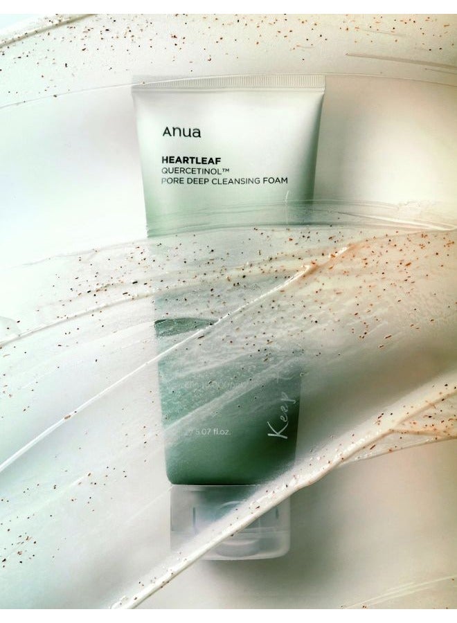 Anua - Heartleaf Pore Control Cleansing Oil And Quercetinol Pore Deep Cleansing Foam - Double Cleansing Duo 350ml - Image 1