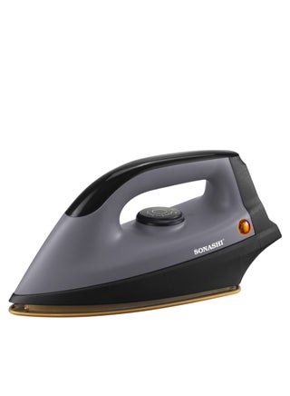 Heavy Dry Iron with Ceramic Coated Soleplate | Comfortable Handle, Stable Heel Rest, Thermostat Control and Easy Temperature Settings | For All Types of Fabrics | Overheat Protection 1200 W SHI-6021 Grey/Black - pnsku/N70133796V/45/_/1733543209/576daf6d-2bee-4a0e-be13-c421404f76b6