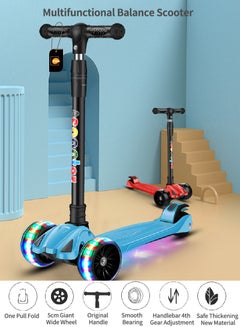 Kidle Kids Kick Scooter, with Flash Wheel Folding Scooter, for Children 1-3-6 Years Boys and Girls  - Image 2