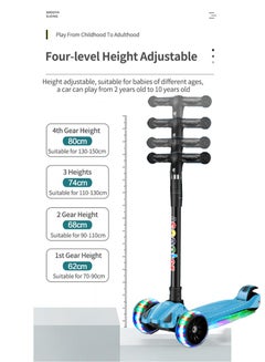 Kidle Kids Kick Scooter, with Flash Wheel Folding Scooter, for Children 1-3-6 Years Boys and Girls  - Image 3