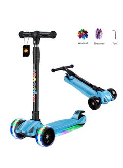 Kidle Kids Kick Scooter, with Flash Wheel Folding Scooter, for Children 1-3-6 Years Boys and Girls  - Image 1