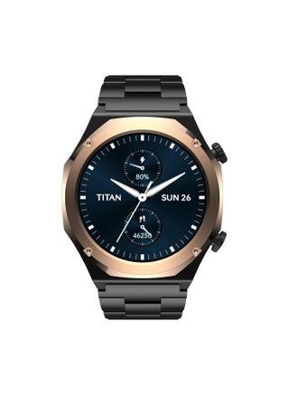 Maestro Smart Watch 1.43" AMOLED Round Display, Stainless Steel, Customisable UI, Smart AOD, Password, Extra Silicone Strap, Black / Rose Gold - pnsku/N70133812V/45/_/1733547671/46803b04-0093-46d9-bc81-029f9f731291
