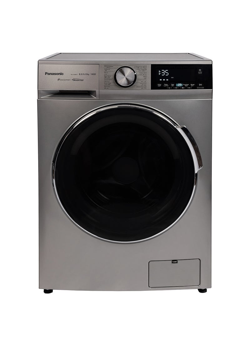 Panasonic - 8/6 Kg All-in-One Washer & Dryer With ABAYA/Delicates /Stain Support / Active Foam by Active Speed / Inverter / Steam Hygiene/ Pause & Add NA-S16ML1LAE Silver - Image 1