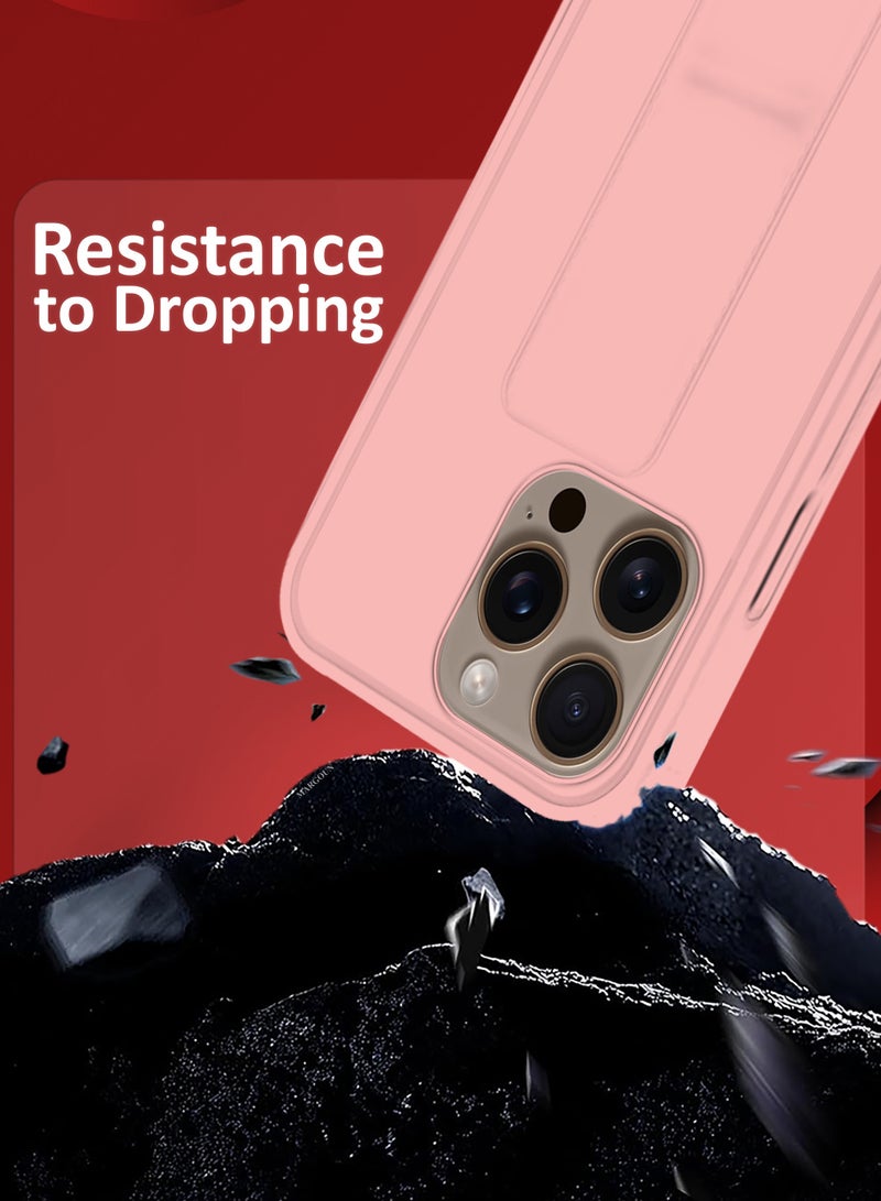 MARGOUN (for Apple iPhone 16 Pro Max) 2Packs, Case Cover PU Leather Back Cover with Stand Function and Finger Grip, Shockproof Screen Protector Pink-2 - Image 3