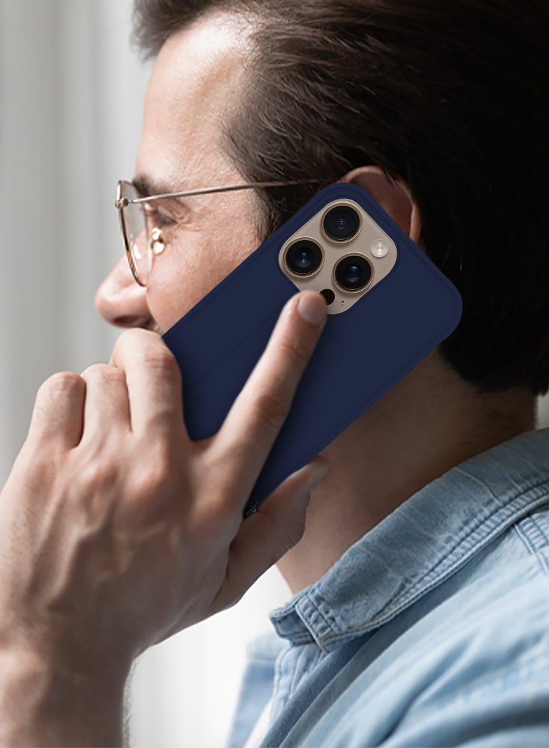 MARGOUN (for Apple iPhone 16 Pro Max) 2Packs, Case Cover PU Leather Back Cover with Stand Function and Finger Grip, Shockproof Screen Protector Dark Blue-2 - Image 5