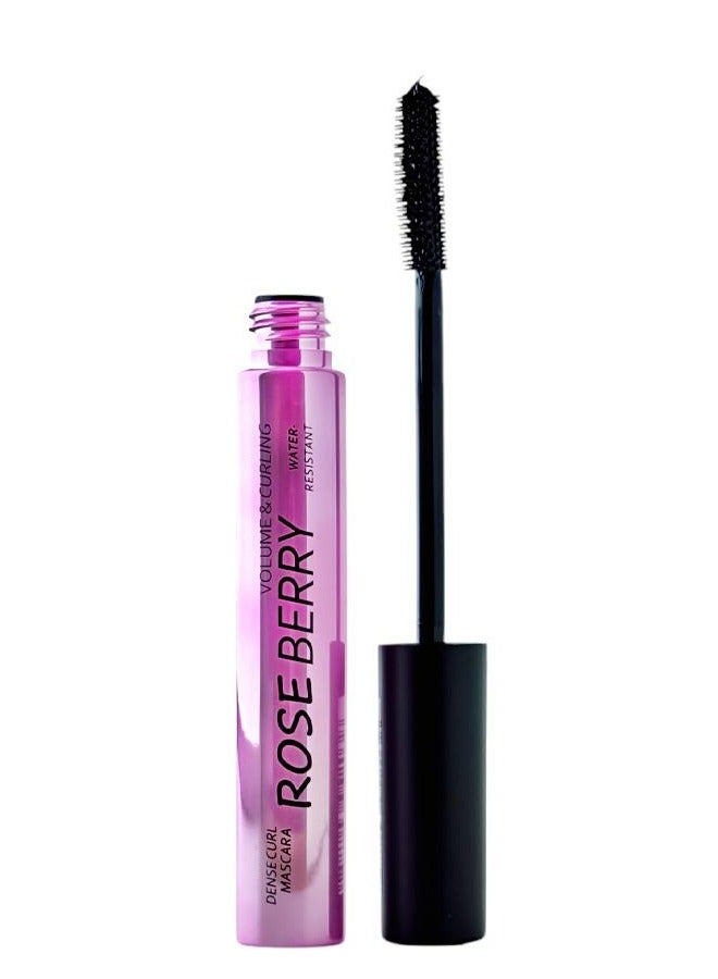 ROSE BERRY Dense Curl Mascra Water Resistant Volume And Curling Black - Image 1