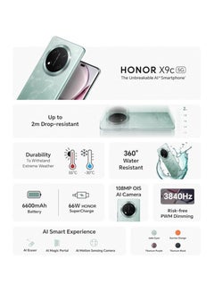 Honor X9c 5G Dual SIM 12GB RAM 256GB ROM Jade Cyan - International Version  - Image 5
