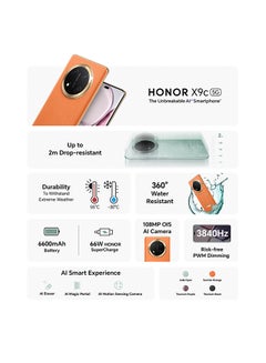Honor X9c 5G Dual SIM 12GB RAM 256GB ROM Sunrise Orange - International Version  - Image 4