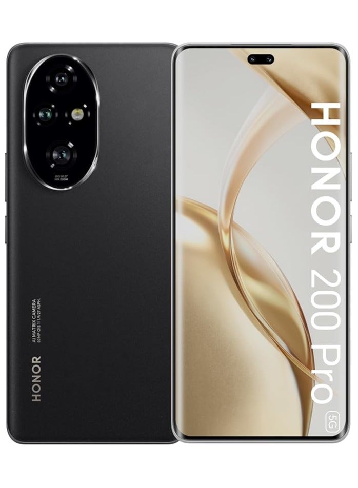 هونور 200 PRO 5G Dual SIM 12GB RAM 512GB ROM Black - International Version  - Image 1