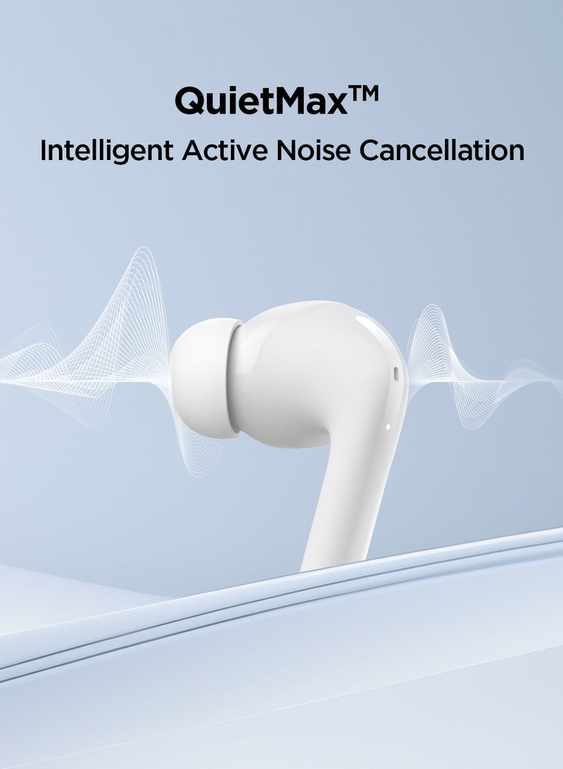 1MORE - True Wireless Earbuds, Bluetooth, 30H Playback, ANC, Low-Latency Gaming Mode, 4 Mic, White - Image 1