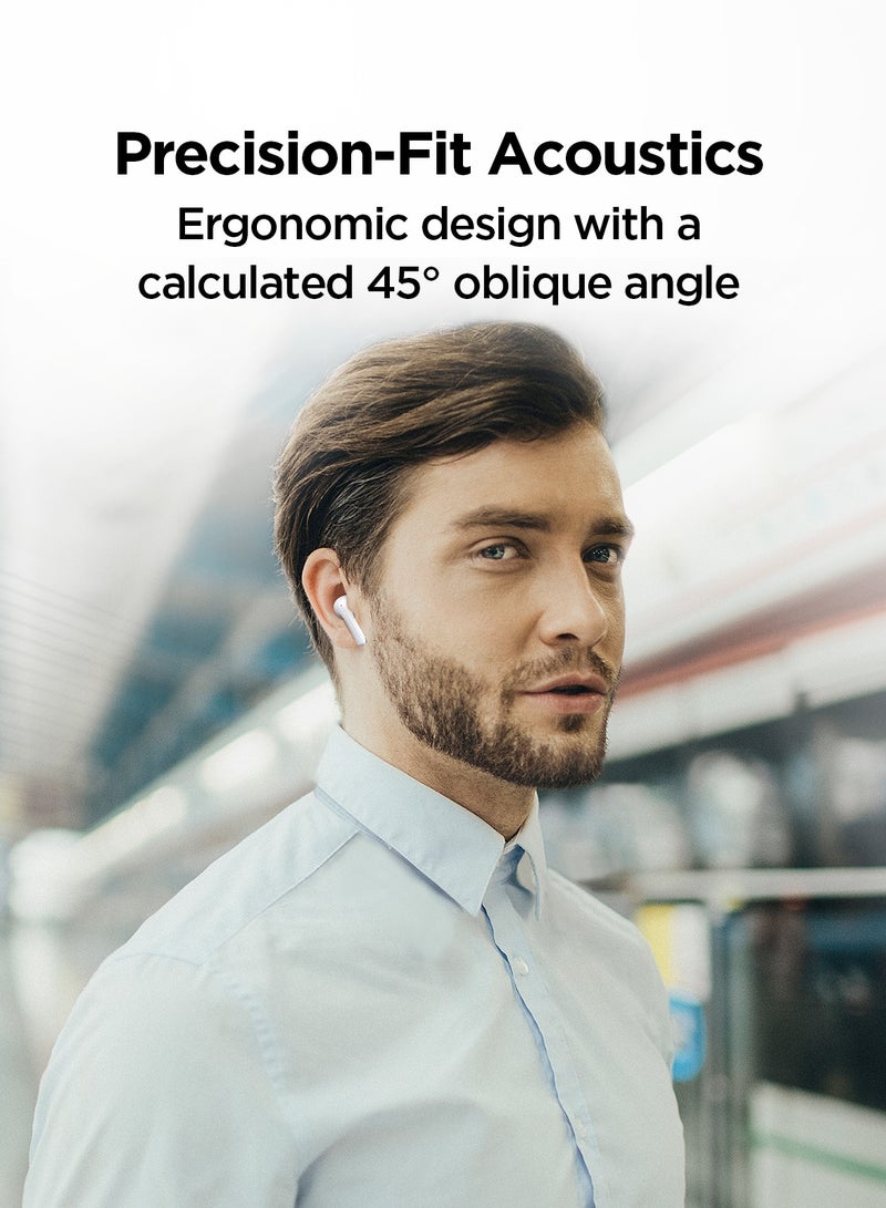 1MORE - True Wireless Earbuds, Bluetooth, 30H Playback, ANC, Low-Latency Gaming Mode, 4 Mic, White - Image 1