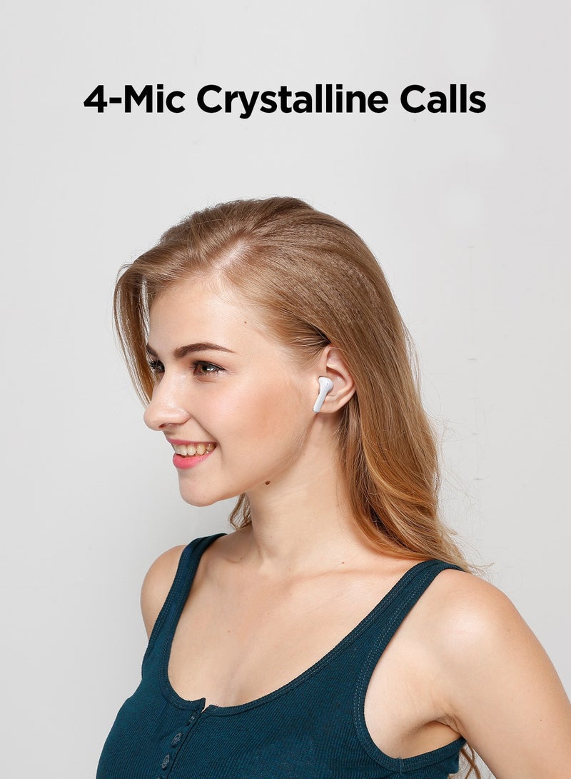 1MORE - True Wireless Earbuds, Bluetooth, 30H Playback, ANC, Low-Latency Gaming Mode, 4 Mic, White - Image 1