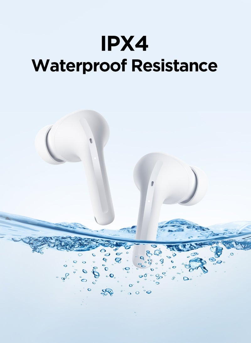 1MORE - True Wireless Earbuds, Bluetooth, 30H Playback, ANC, Low-Latency Gaming Mode, 4 Mic, White - Image 1