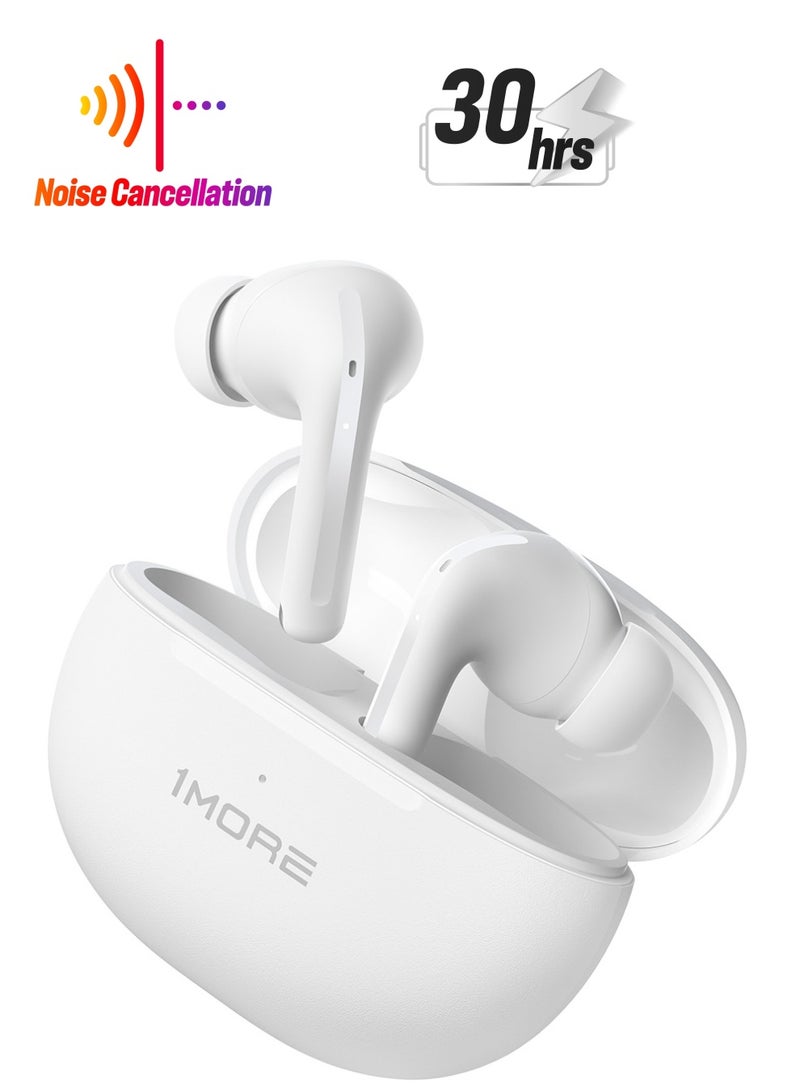 1MORE - True Wireless Earbuds, Bluetooth, 30H Playback, ANC, Low-Latency Gaming Mode, 4 Mic, White - Image 1