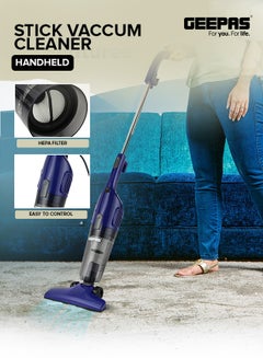 جيباس 2-in-1 Stick & Handheld Vacuum Cleaner with HEPA Filtration, Powerful Suction, Large Dust Capacity, Ideal for Homes, Offices, & Cars 1.2 L 600 W GVC19055-BL Blue  - Image 5