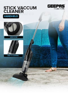 جيباس 2-in-1 Stick & Handheld Vacuum Cleaner with HEPA Filtration, Powerful Suction, Large Dust Capacity, Ideal for Homes, Offices, & Cars 1.2 L 600 W GVC19055-BK Black  - Image 5