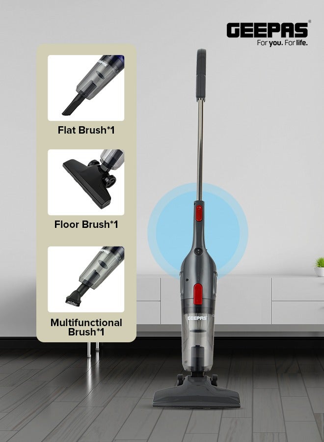 جيباس 2-in-1 Stick & Handheld Vacuum Cleaner with HEPA Filtration, Powerful Suction, Large Dust Capacity, Ideal for Homes, Offices, & Cars 1.2 L 600 W GVC19055-GR Grey  - Image 2